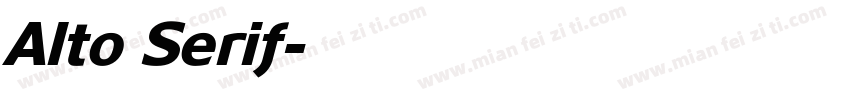 Alto Serif字体转换